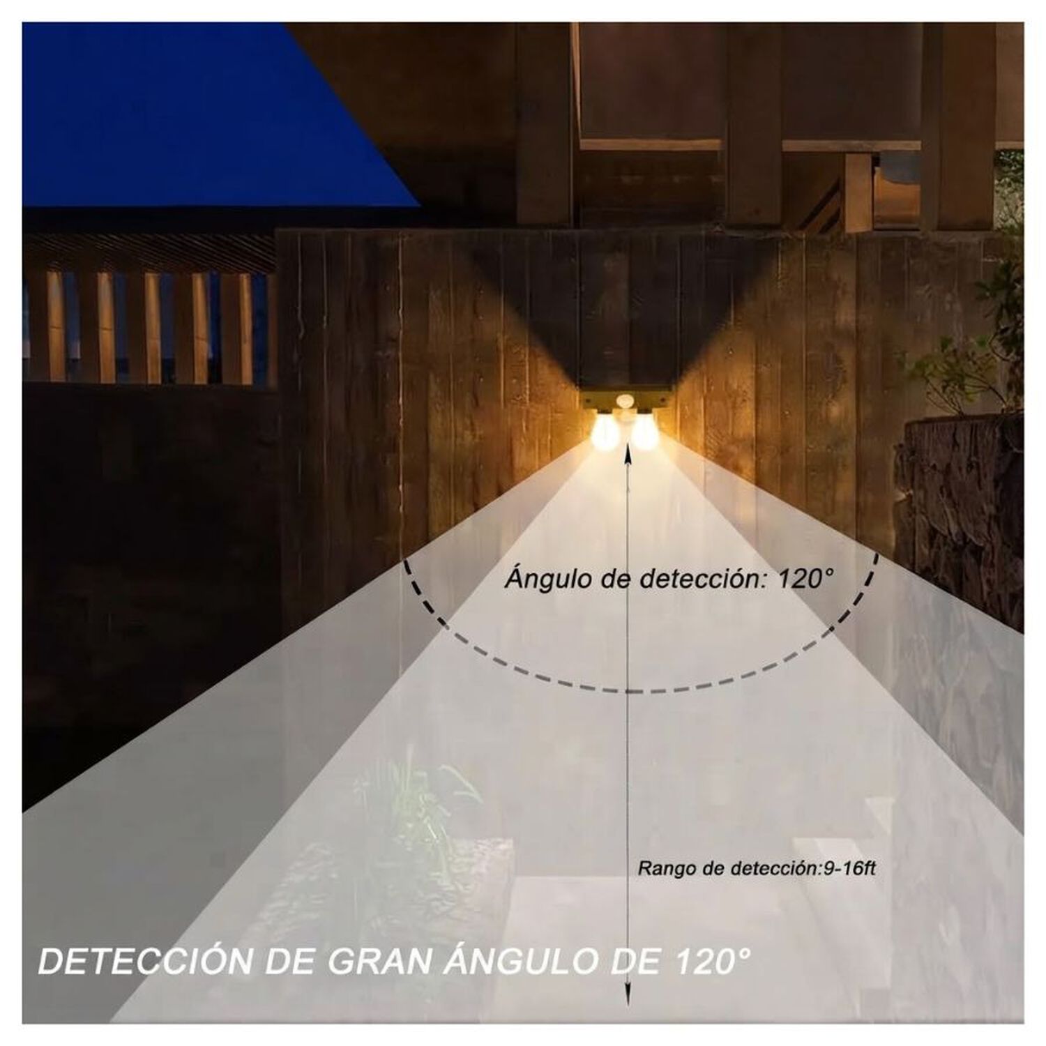L&aacute;mpara Solar Exterior Pared Impermeable Sensor Led Jard&iacute;n image number 3.0