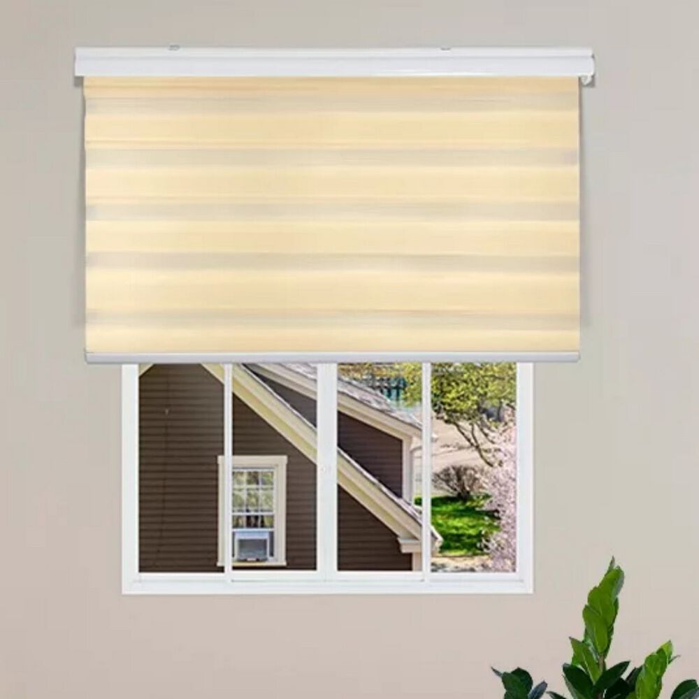 Cortina Roller Dúo Zebra Día Noche Beige 120 X 200 Cm image number 1.0