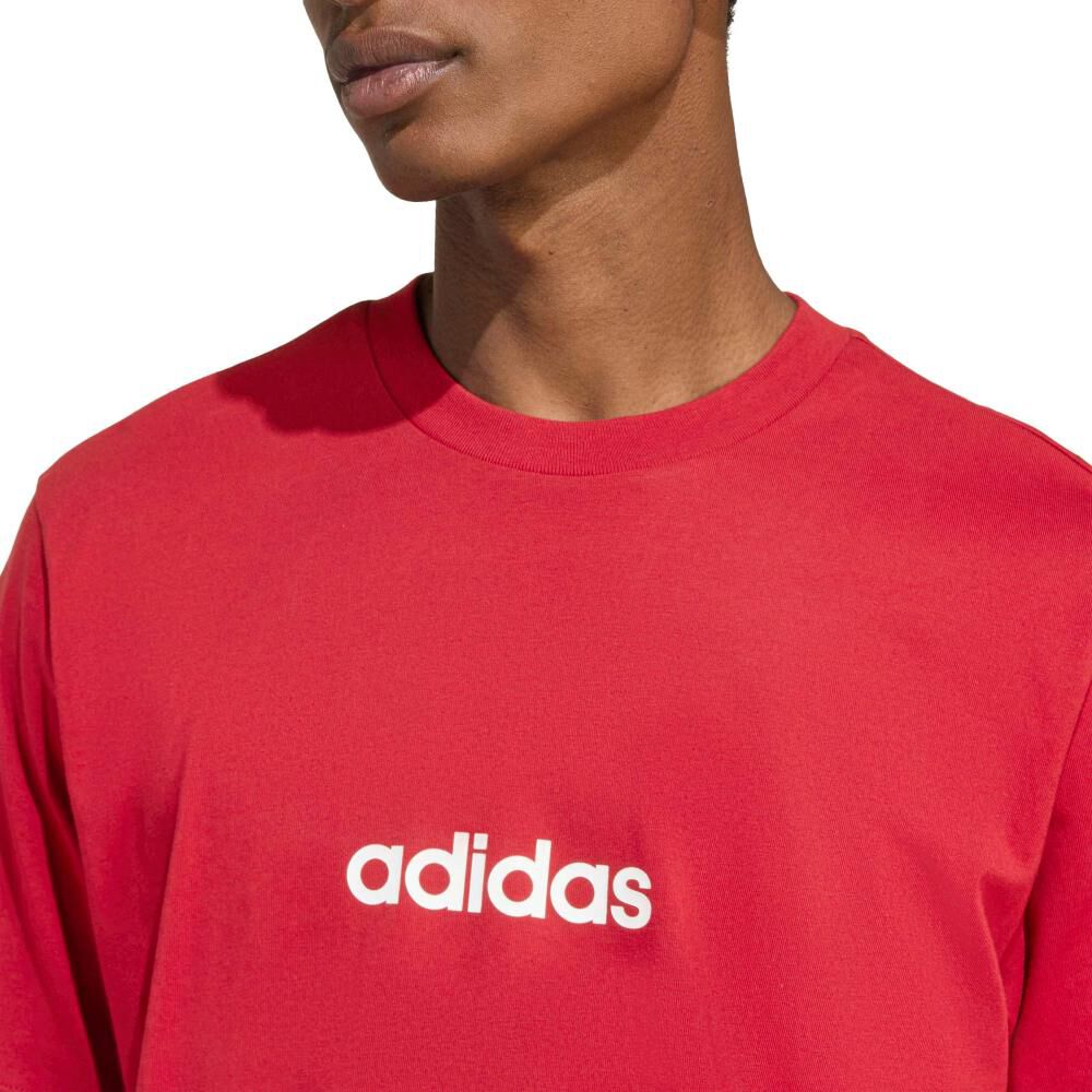 Camiseta Essentials Linear Single Jersey Adidas image number 4.0