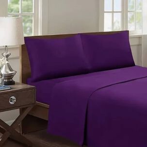 Juego De S&aacute;banas 1.5-188 Hilos Morado
