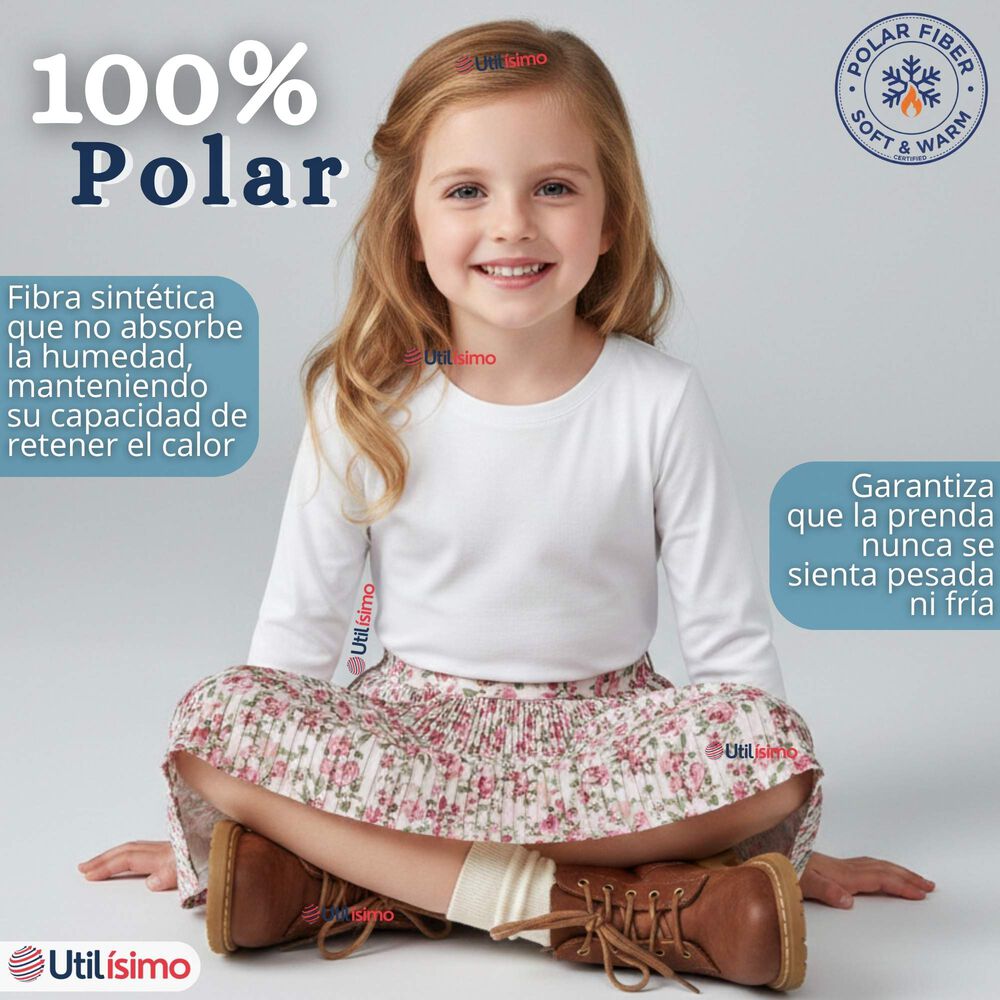 Pack 3 Poleras Camisetas Polar Primera Capa Cuello Redondo Manga Larga Colores Surtido Ni&ntilde;a image number 3.0