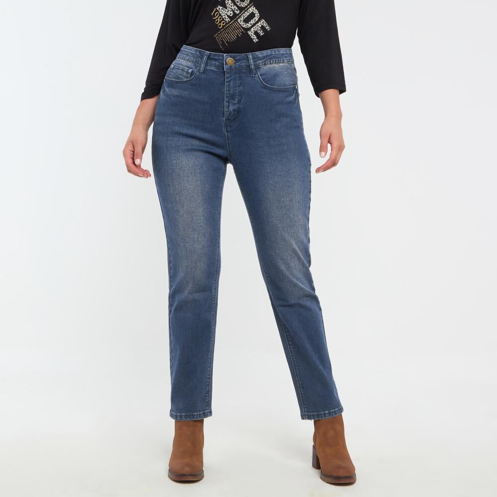 Jeans Tiro Medio Skinny Push Up Mujer Sexy Large image number 0.0