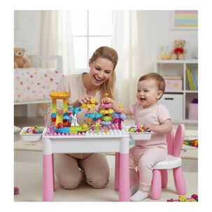 Mesa Did&aacute;ctica Bloques De Construcci&oacute;n 89pcs