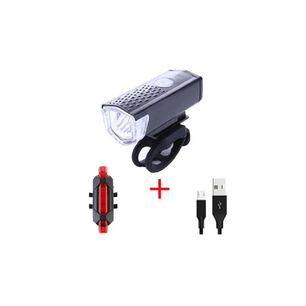 Luz Linterna Led Bicicleta Luz Delantera Y Trasera Roja Recargables Usb Para Bici