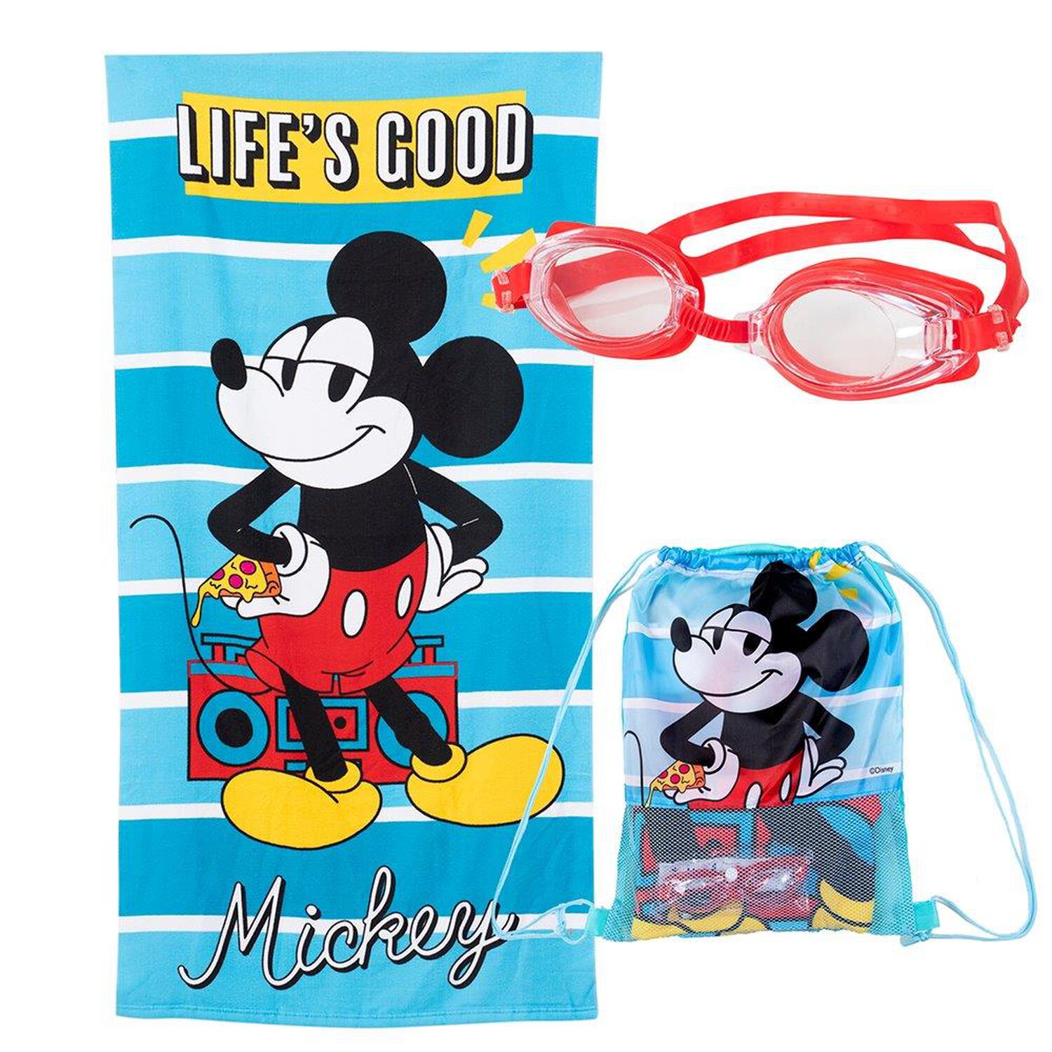 Set Toalla 70x140+ Lentes De Agua Mickey image number 4.0