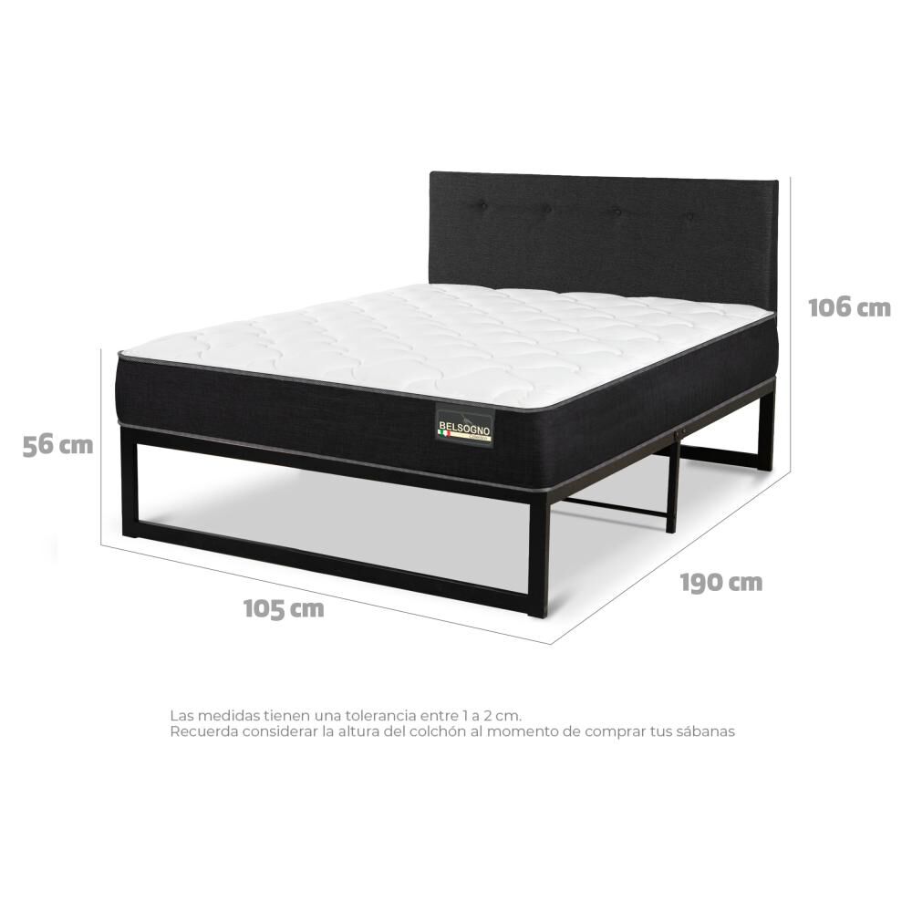 Cama Iron Smart Belsogno Plus / 1.5 Plazas / Base Normal image number 3.0