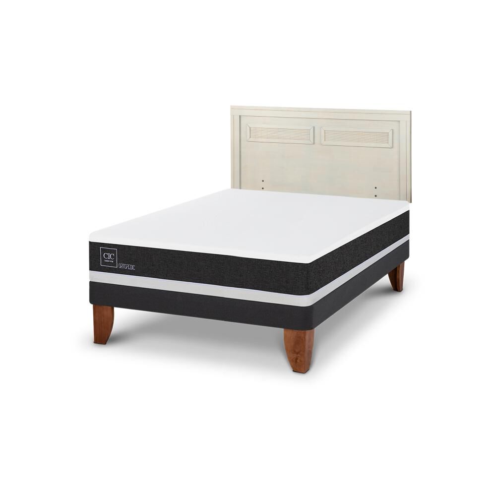 Cama Europea Cic Ortopedic / 2 Plazas / Base Normal + Respaldo image number 4.0