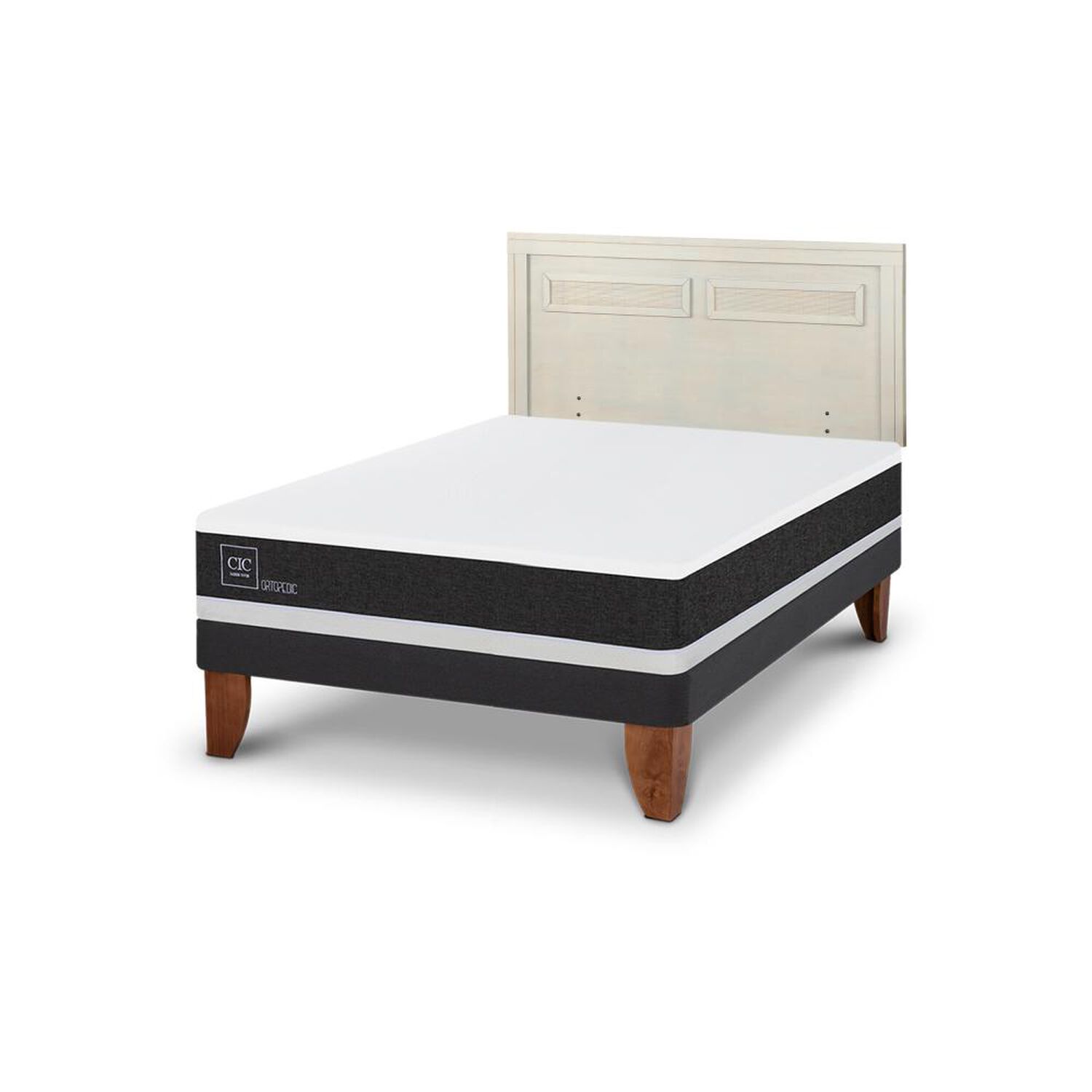 Cama Europea Cic Ortopedic / 2 Plazas / Base Normal + Respaldo image number 4.0
