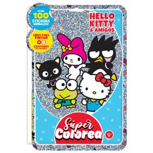 Libro Super Colorea Hello Kitty Y Friends -vertice