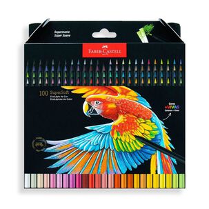 L&aacute;pices De Colores Supersoft 100 Und Faber Castell