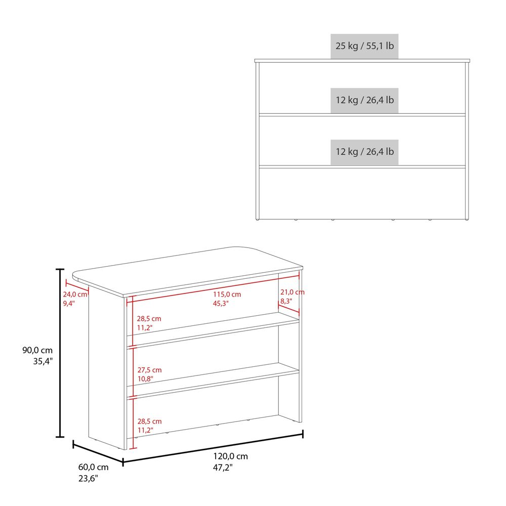 Isla Cocina 120x60x90 Cm Fm-003b Blanco image number 7.0