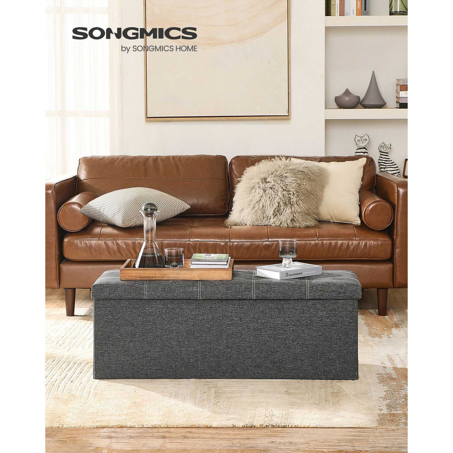 Puff Ba&uacute;l Songmics 110 Cm Banco Plegable Con Almacenamiento image number 1.0