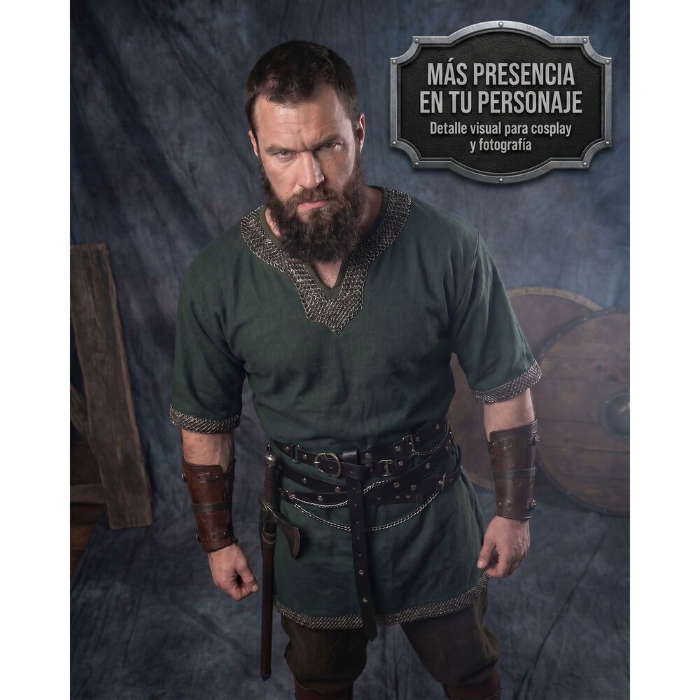 Cinturon Vikingo Medieval De Cuero Pu Accesorio Cosplay image number 26.0