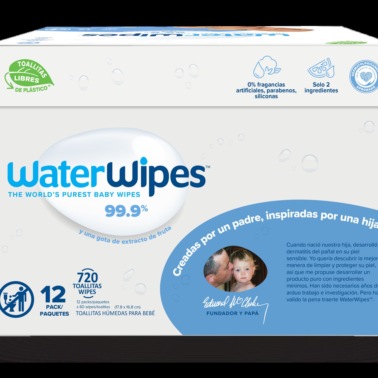 Toallitas Humedas Waterwipes - Caja (12x60unid) image number 1.0