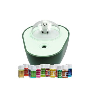 Pack Humidificador Forma De Palta + 12 Esencias Aromaticas