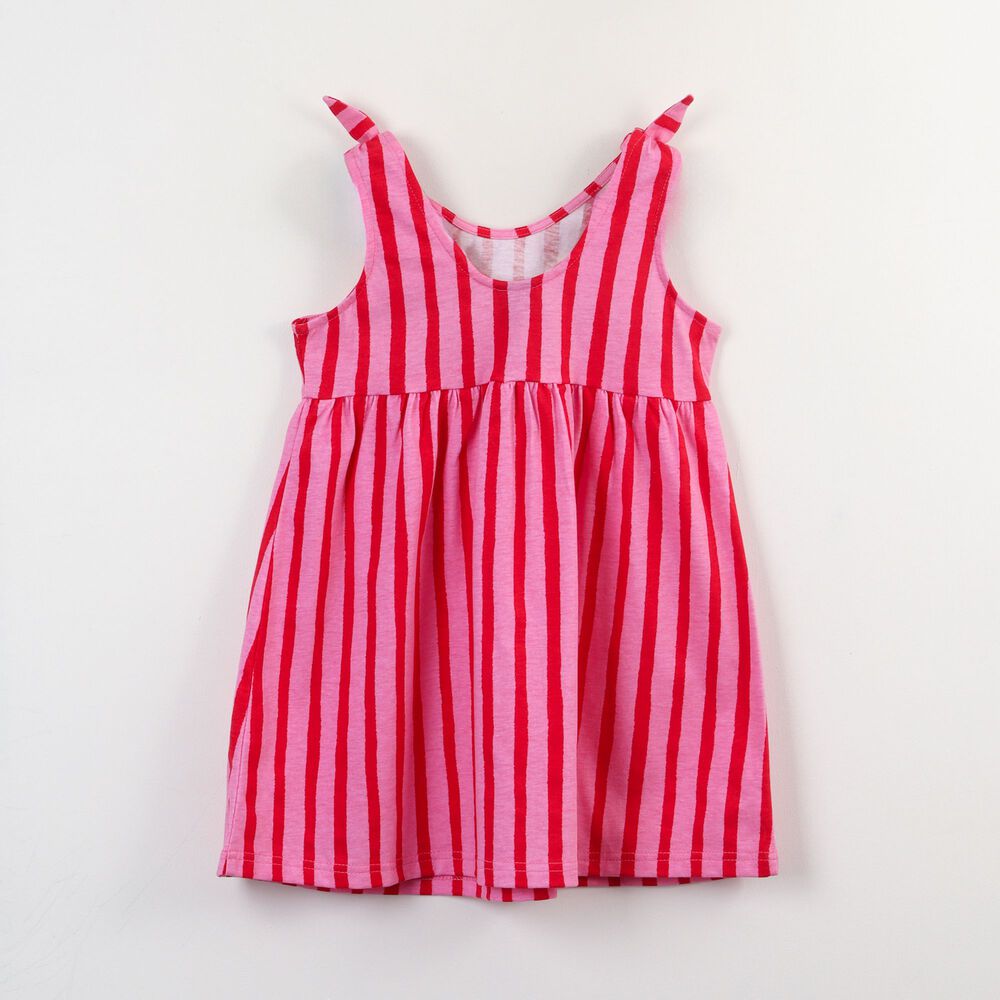 Vestido Ni&ntilde;a Rosado Rayas Minnie Disney image number 1.0