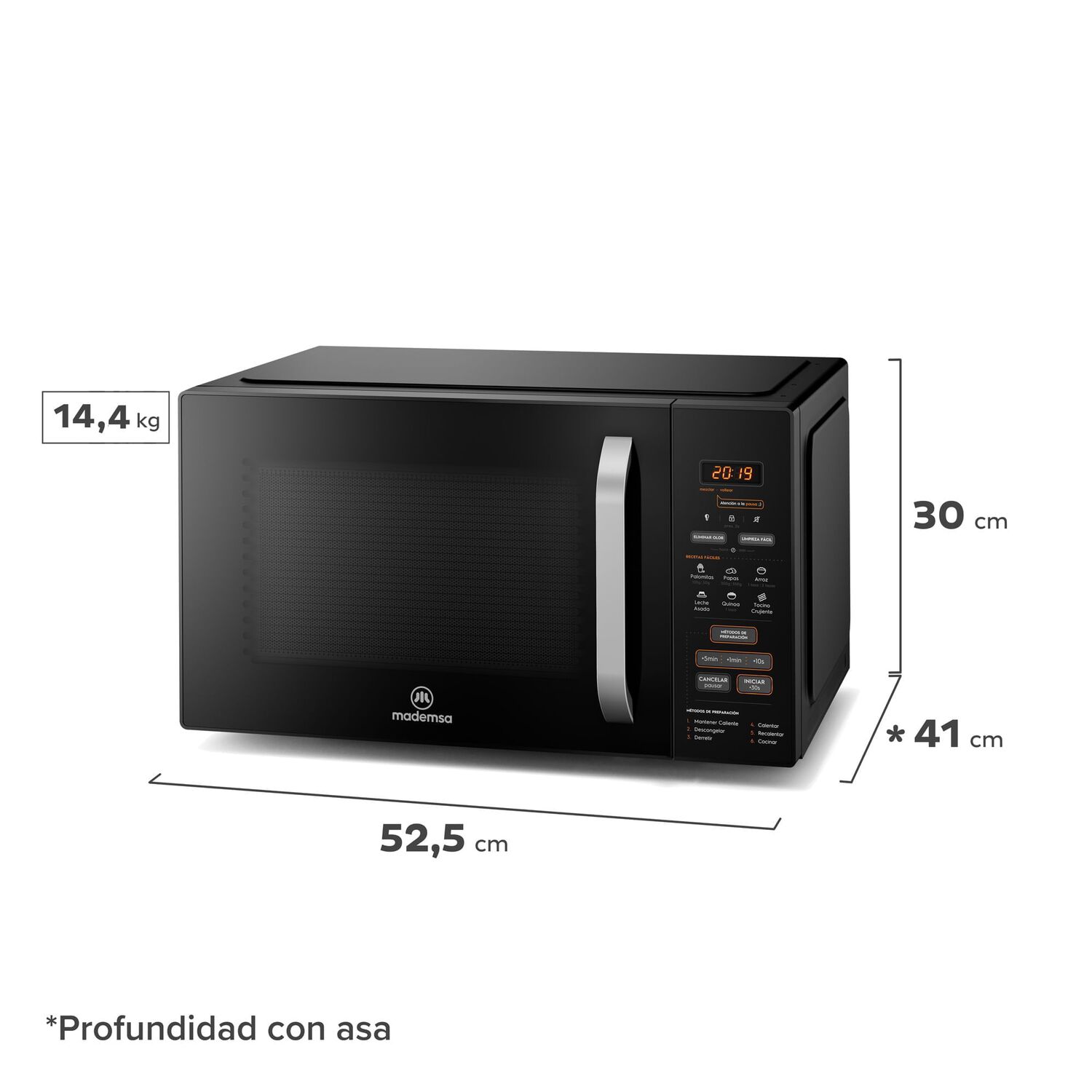 Microondas Digital Mm31fb 31 Litros Mademsa image number 1.0