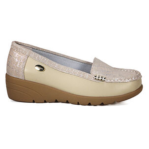 Mocasín Cuero Eliette Beige Mocasín Cuero Eliette Beige