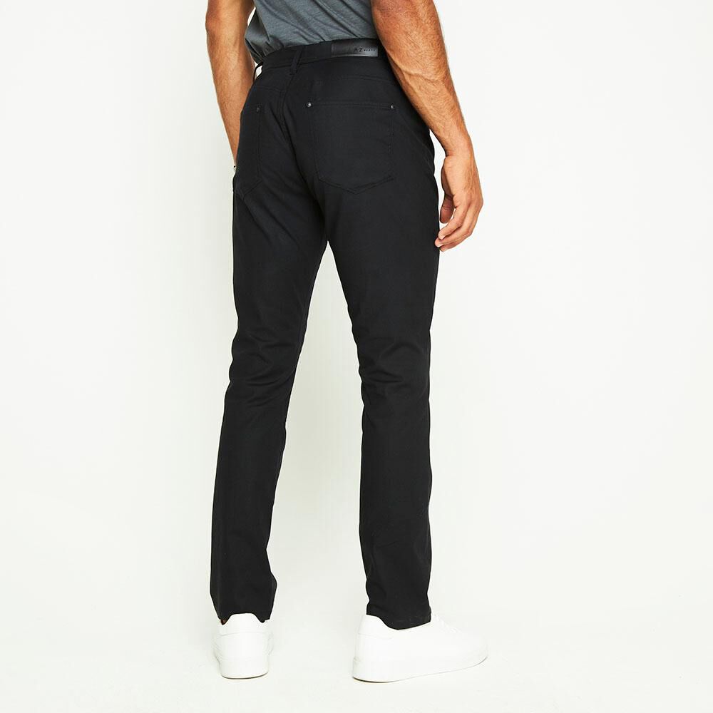 Pantalón Básico Tiro Medio Slim Hombre Az Black image number 2.0