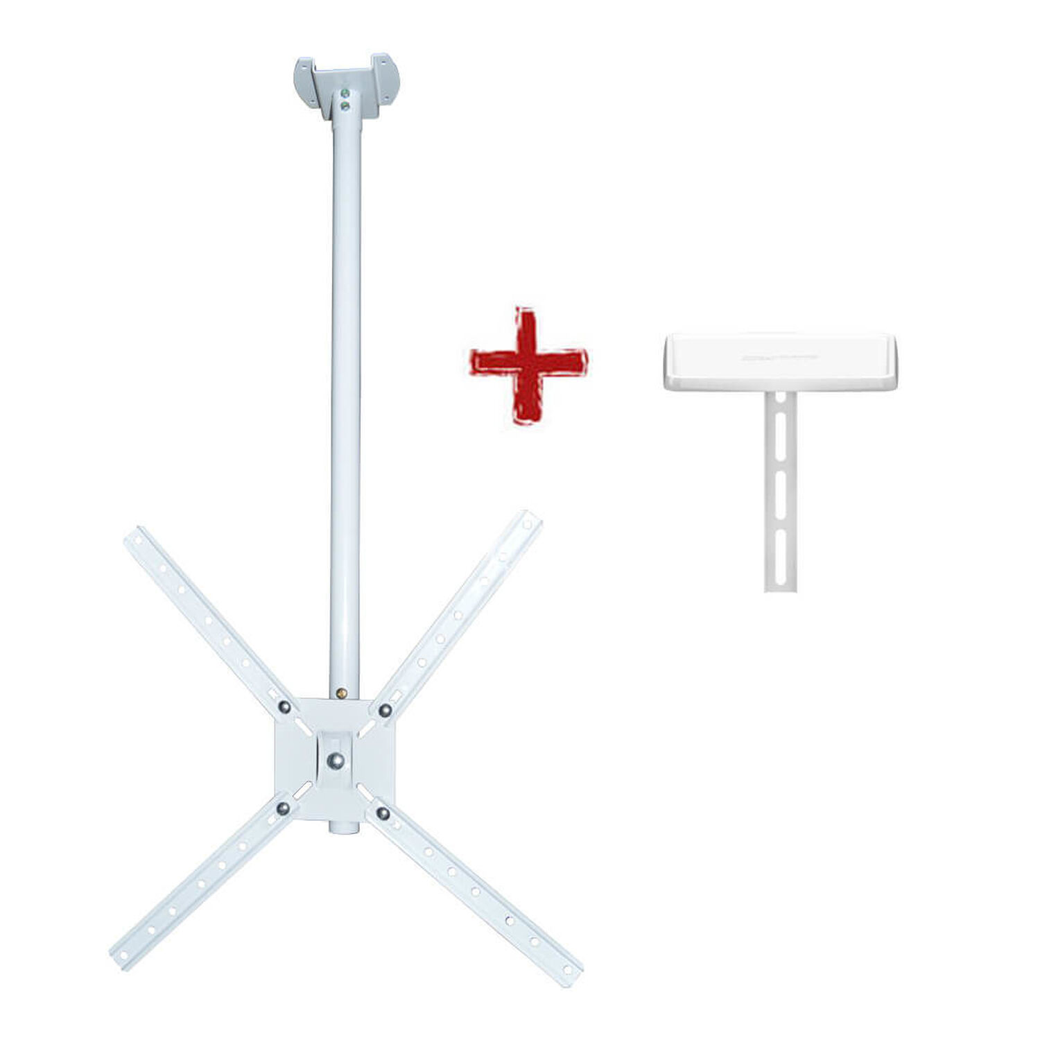 Soporte De Techo Para Tv 10" A 60" + Deco - Blanco Sbrp150b - Brasforma image number 0.0