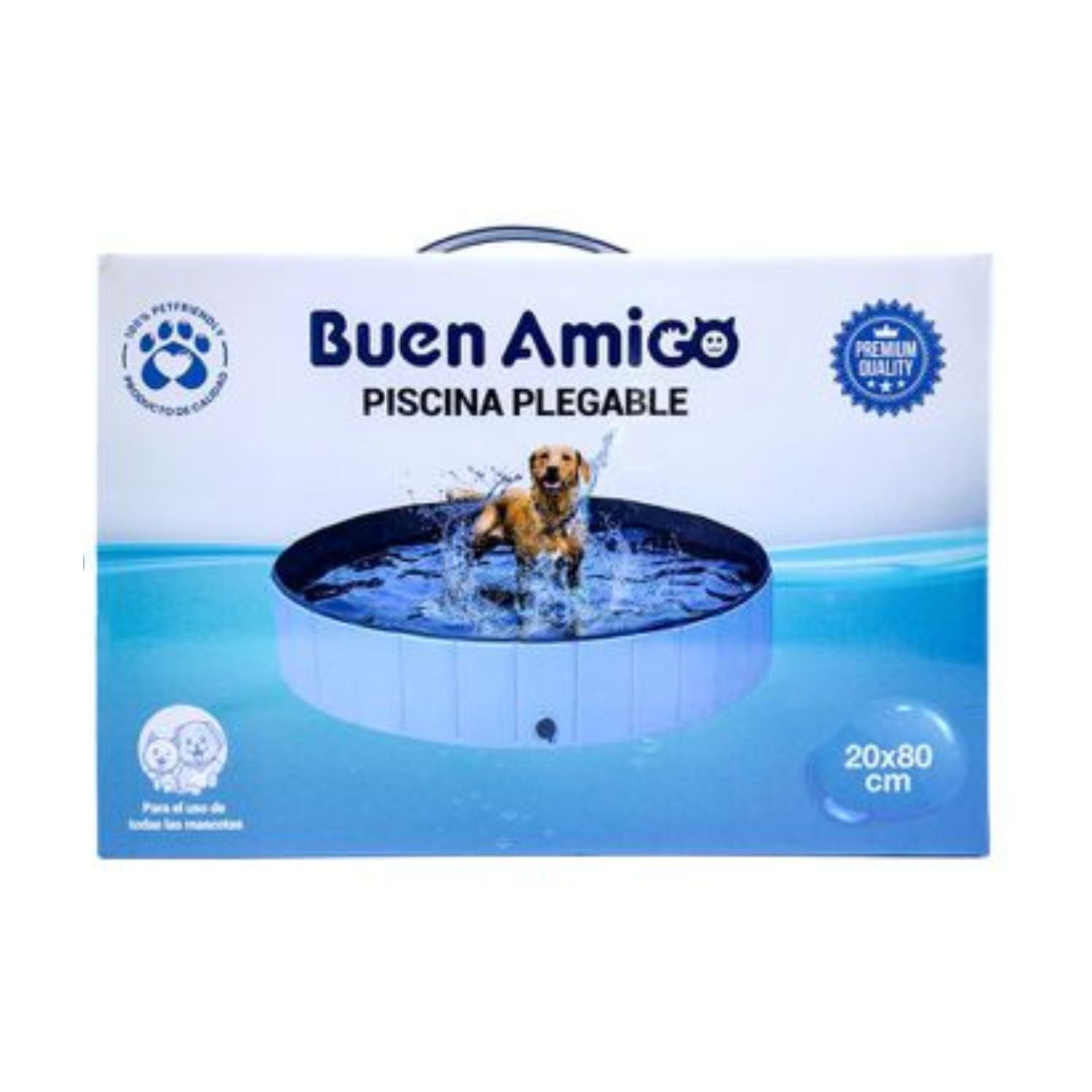 Piscina Plegable Para Perros Mascotas Piscina Verano 80x20cm image number 0.0