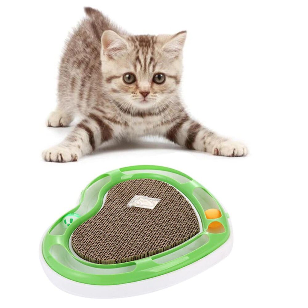 Juguete Interactivo Placa De Agarre Para Gatos Forma Corazon image number 1.0