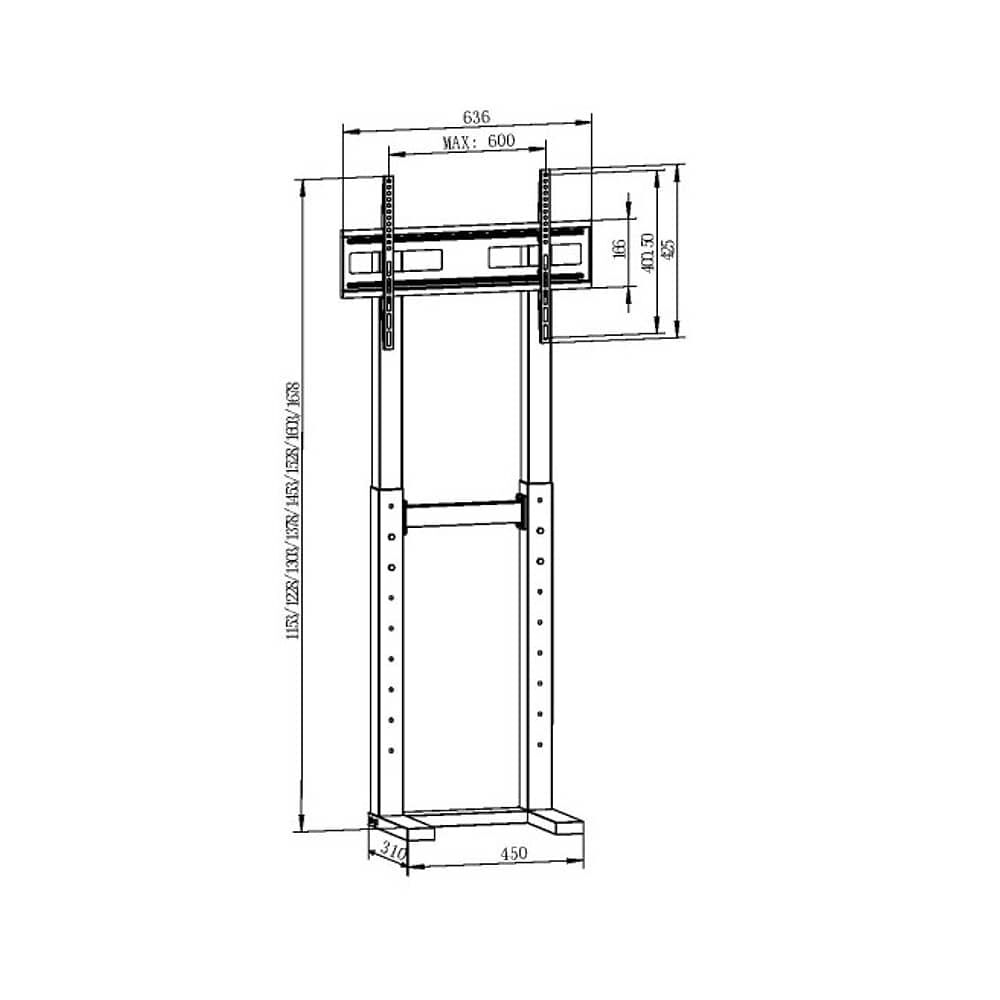 Soporte Pedestal Tv Contra Pared 32" A 85" Sin Perforaciones! - Brasforma image number 3.0