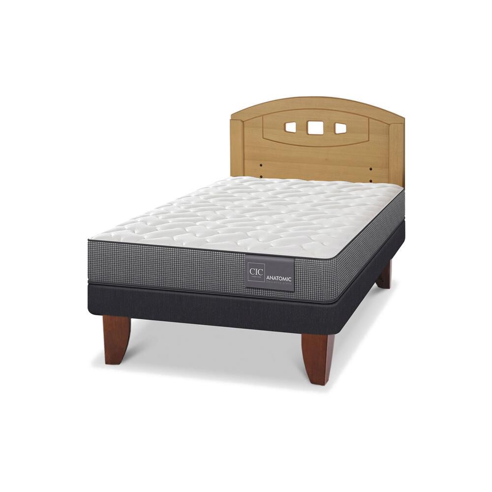 Cama Europea Cic Anatomic / 1.5 Plazas / Base Normal + Respaldo image number 3.0