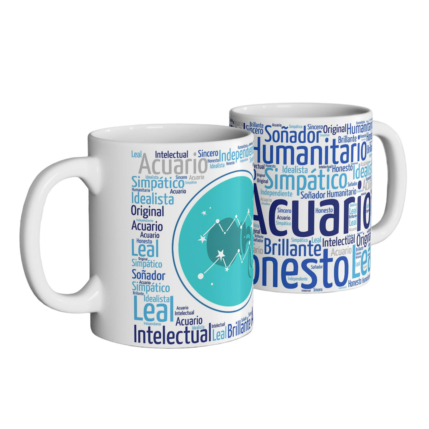 Taza Signo Zodiacal Acuario - Cer&aacute;mica Hor&oacute;scopo Astrolog&iacute;a Regalo image number 3.0