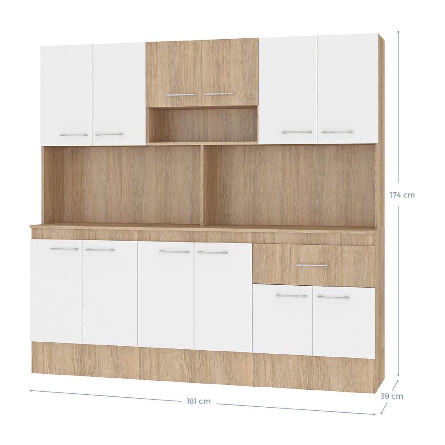 Mueble De Cocina Vekkahome Bucks / 12 Puertas / 1 Cajon image number 1.0