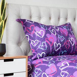 Cubrecama Casaideal Kids Corazon / 1.5 Plazas