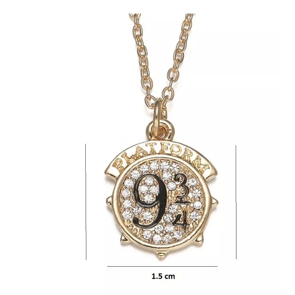 Set Collar + Aros Plataforma 9 3/4 Gold Harry Potter image number 2.0