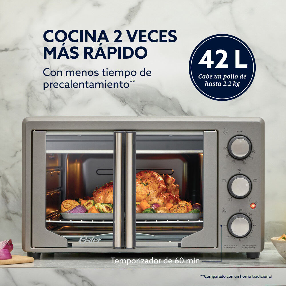 Horno Con Freidora Aire Oster 42 Lt Manual Tssttv42fdmafns image number 3.0
