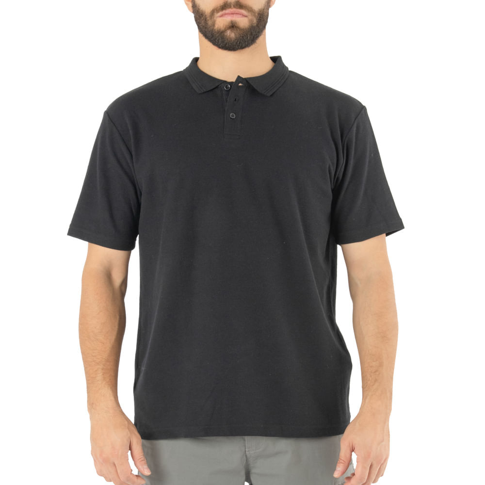 Polera Pique Quebec Manga Corta Negro Hombre image number 0.0