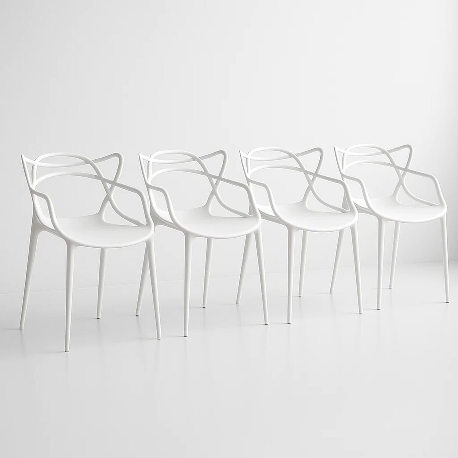 Pack De 4 Sillas De Terraza O Comedor Master - Blancas image number 0.0