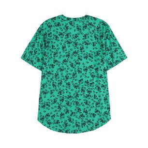 Blusa Full Print Manga Corta Cuello V Mujer Geeps