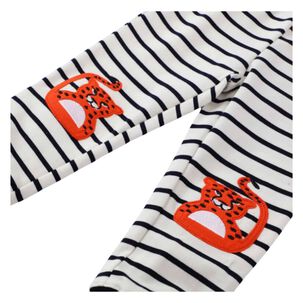 Pantal&oacute;n Buzo Ni&ntilde;o 100% Algod&oacute;n Jump Kids Negro Rayas Leopardo