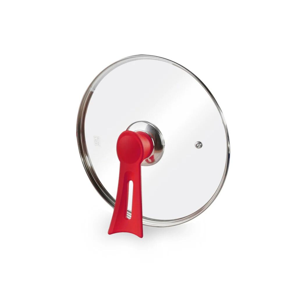 Guisera 28cm De Aluminio Fundido Bohlier Roja Tapa De Vidrio image number 1.0