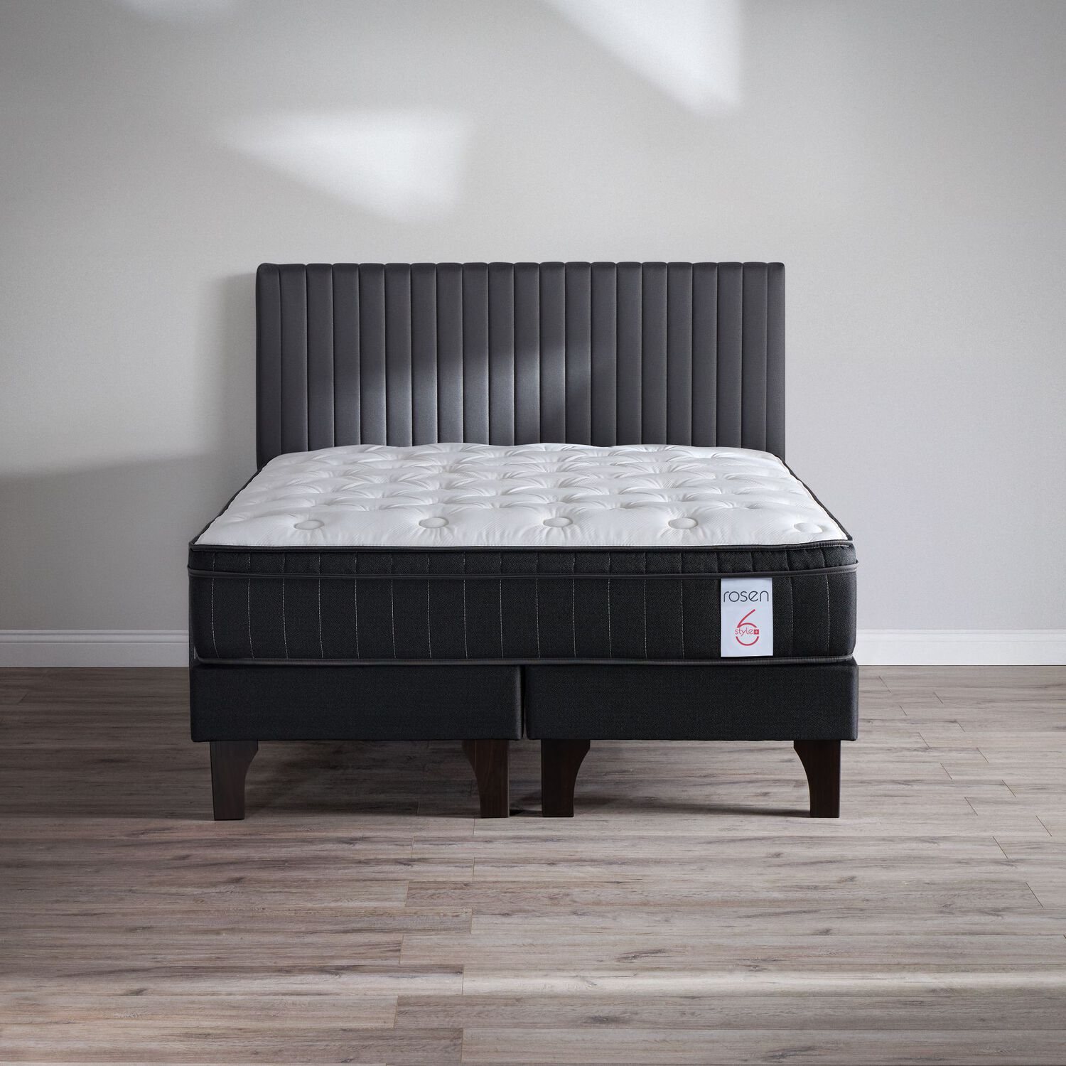 Cama Europea Rosen New Style 6 Plus + Respaldo Lucio / King / Base Dividida + Respaldo image number 4.0