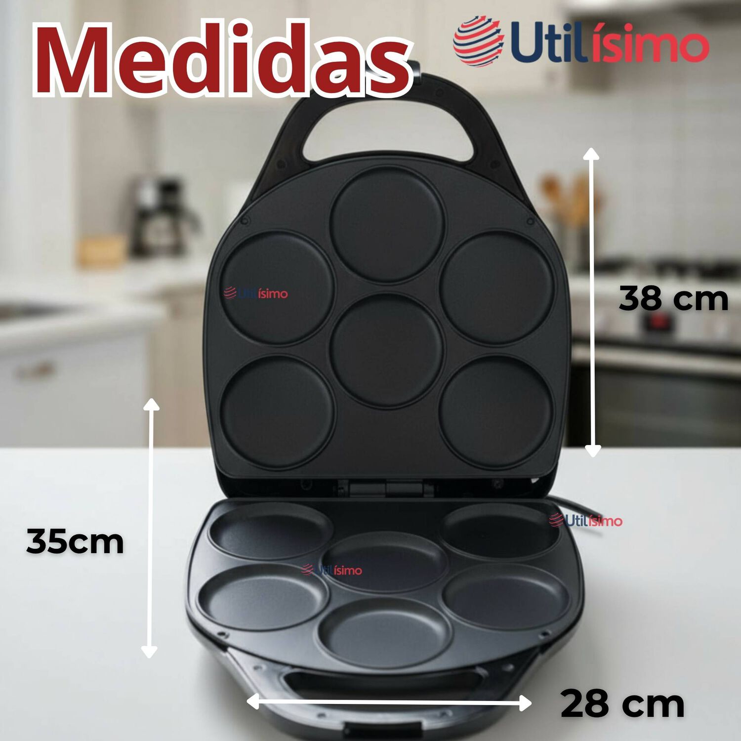 M&aacute;quina De Muffins Mini Panqueques Arepas Huevos Pasteles image number 2.0