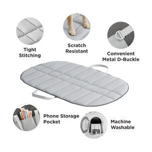 Cama De Viaje Para Perro Alfombra Port&aacute;til Plegable Gris