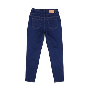 Jeans Pretina Alta Con Botones Skinny Mujer Freedom