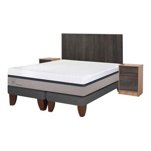 Cama Europea Cic Balance / King / Base Dividida + Set De Maderas