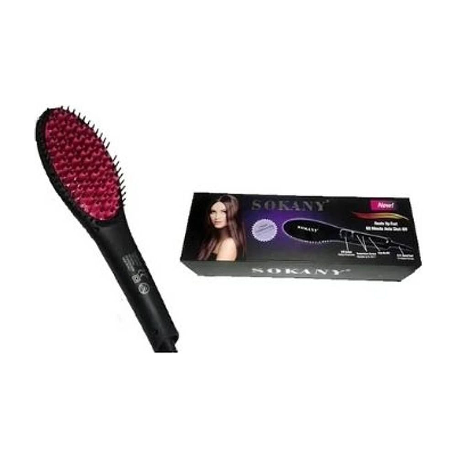 Cepillo Plancha De Cabello El&eacute;ctrico Alisador Sokany image number 2.0