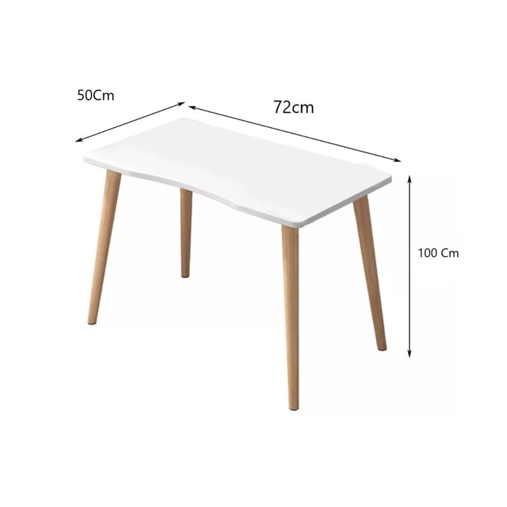 Mesa De Ordenador Diseño Curvo Para Hogar Oficina Madera image number 1.0