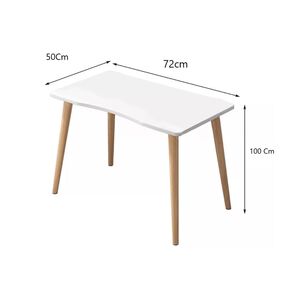 Mesa De Ordenador Diseño Curvo Para Hogar Oficina Madera
