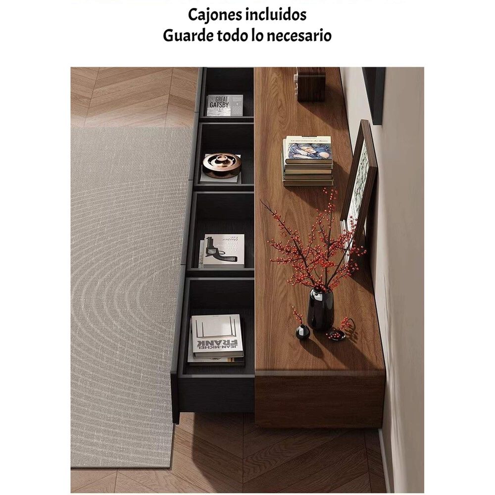 Mueble De Tv Rack Madera Viene Armado 200cm Angol image number 7.0