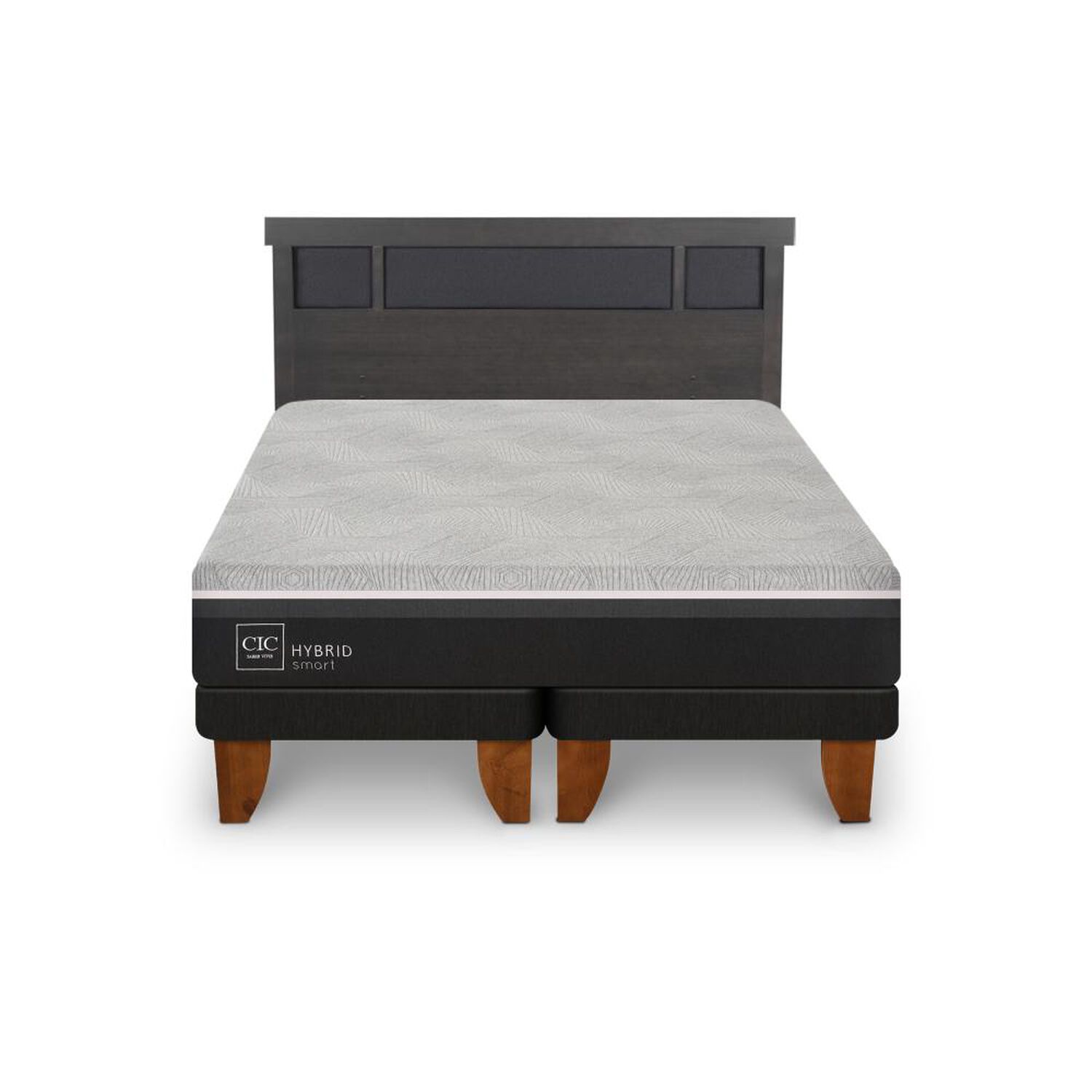 Cama Europea Cic Hybrid Smart / 2 Plazas / Base Dividida + Respaldo image number 0.0