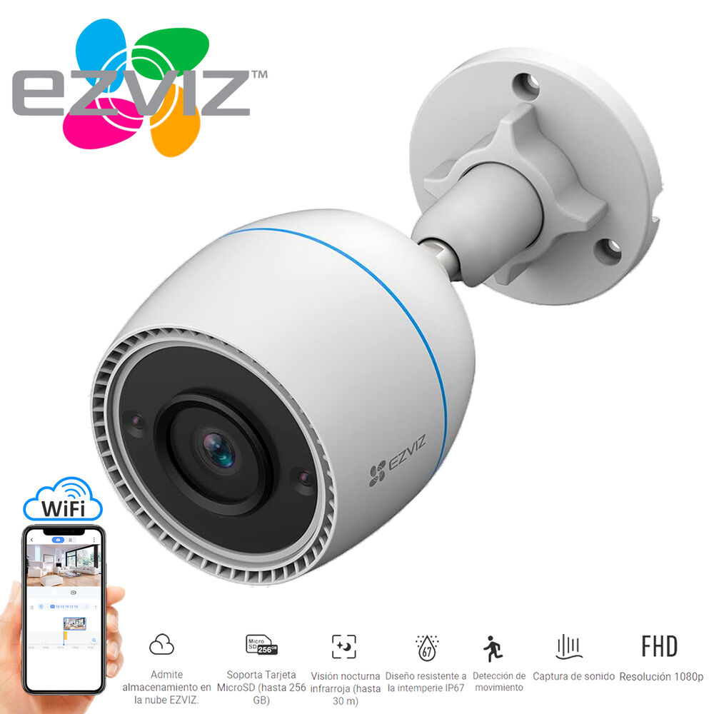Camara Wifi Ip C3tn Ezviz Fullhd Exterior Ip67 Microsd-nube image number 1.0
