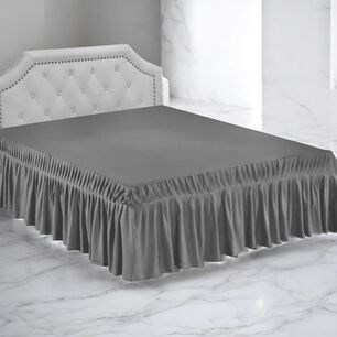 Faldon Para Cama De 2 Plazas Color Gris